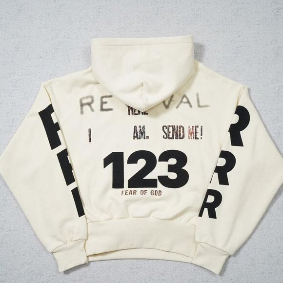 FEAR OF GOD x RIVINGTON ROI REBIS Monogram Cream Hoodie - Picture 6 of 7